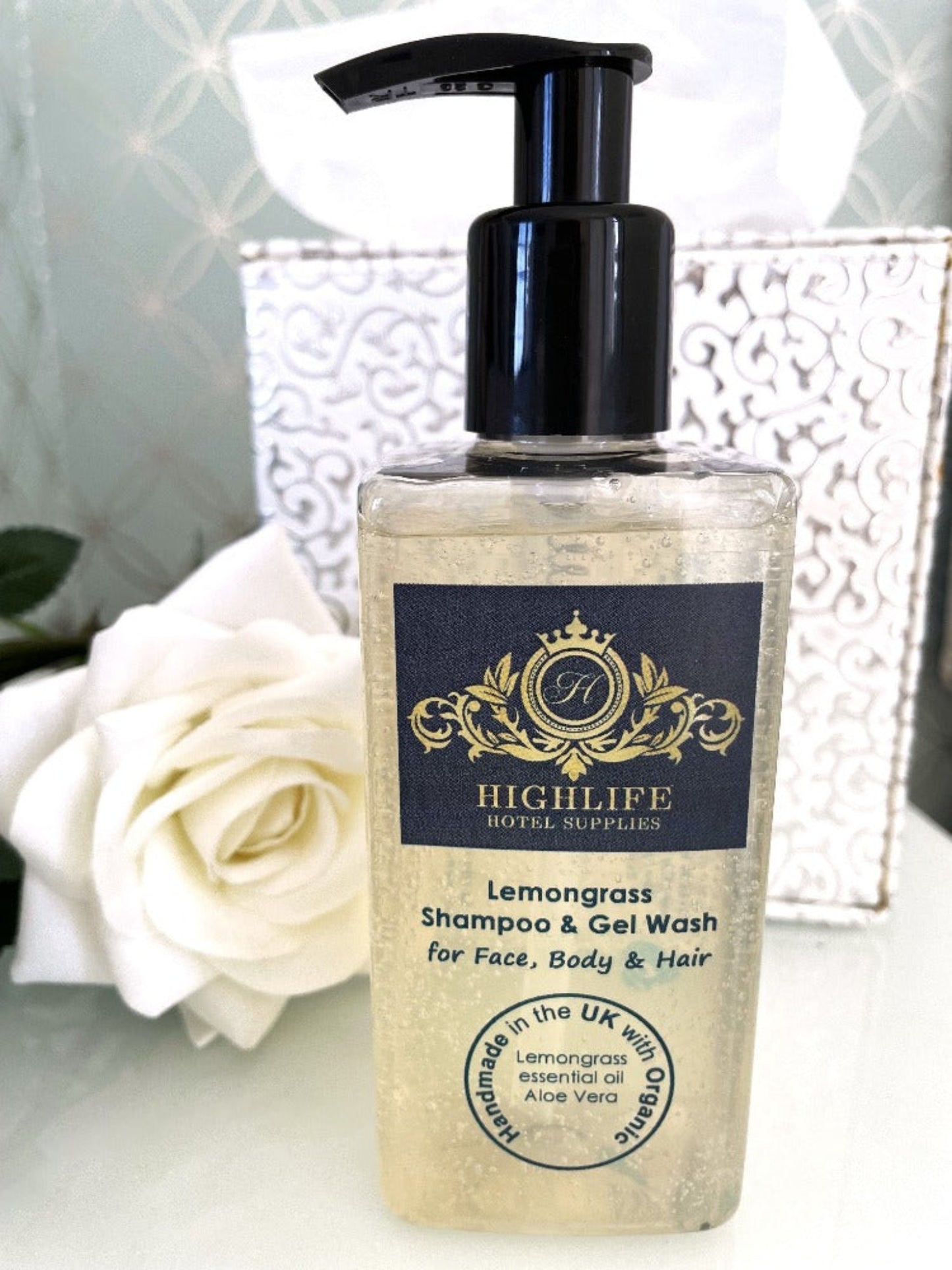 Lemongrass Shampoo & Gel Wash refillable 250ml - Personalised (Pack 3)