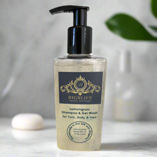 Lemongrass Shampoo & Gel Wash refillable 250ml - Personalised (Pack 3)