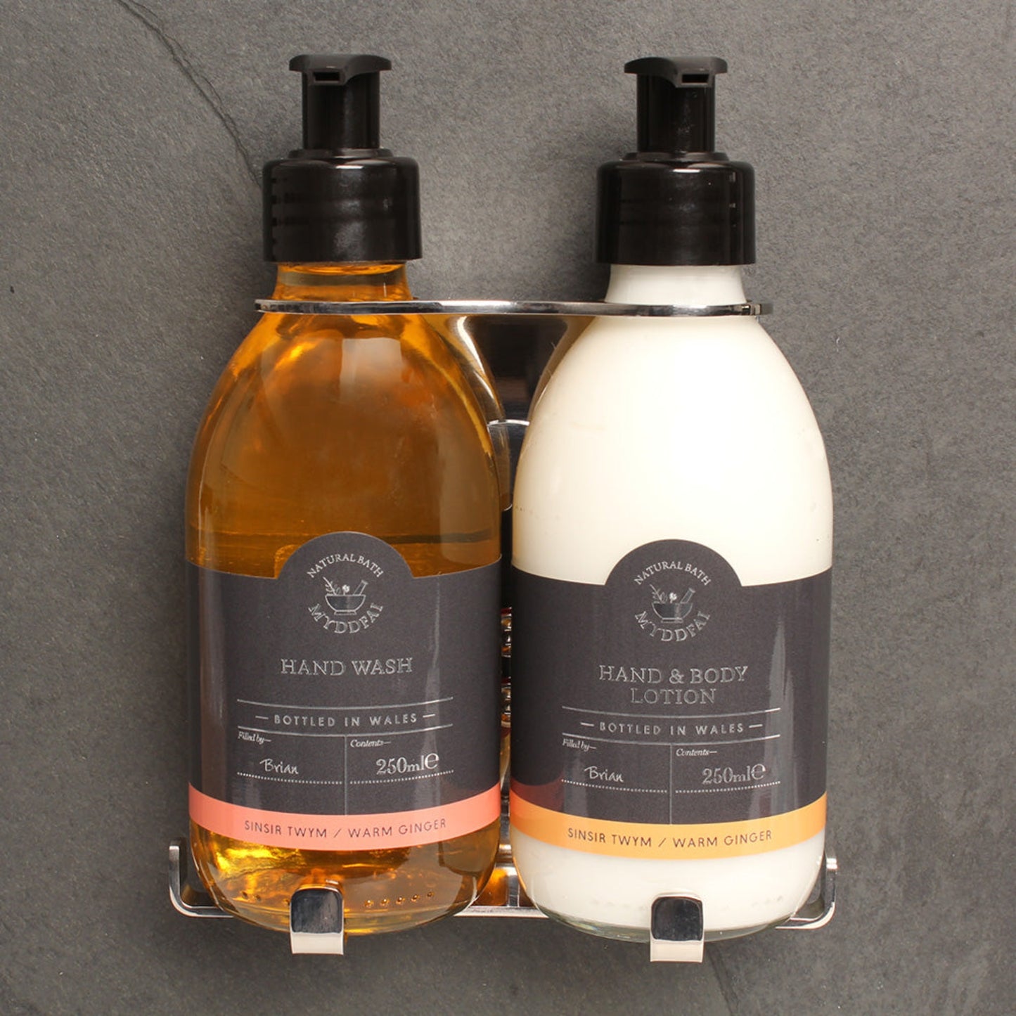 Myddfai Double Bottle Wall Mount SECURE model (Pack 1) (Pack 10)