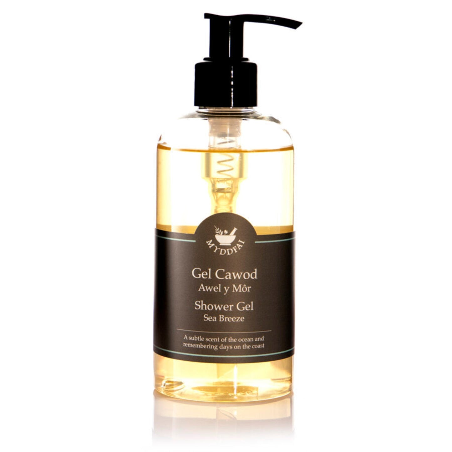 Myddfai Shower Gel Sea Breeze     Gel Cawod Awel y Môr     250ml Glass or Plastic bottle (Pack 1)